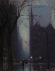 Fifth Avenue in der Dämmerung, ca. 1910